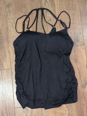 Athleta Black Multi-Strap Tankini Bathing Suit Top